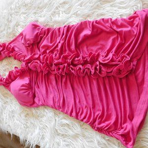 Pretty Pink Ruffled Halter
